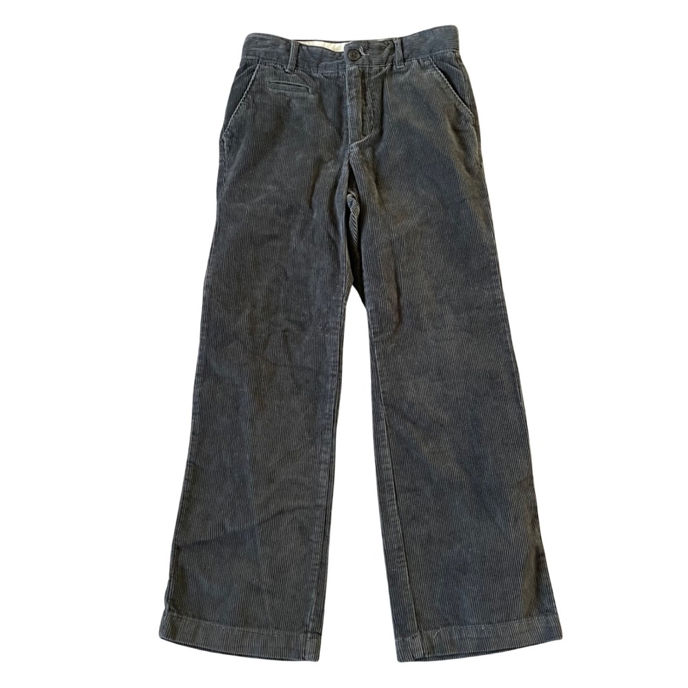 Vtg Y2K Gap Gray Corduroy Straight Leg Pants Boys 10 Adjustable Waist Casual EUC